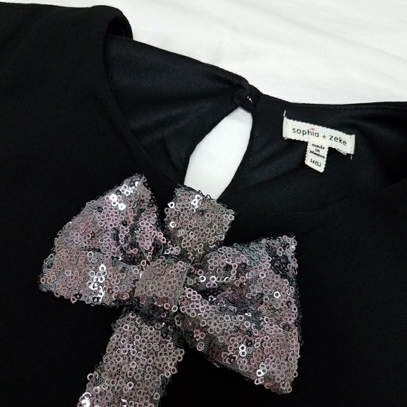 Girls Sophia + Zeke sequin party dress - Picture 3 of 4